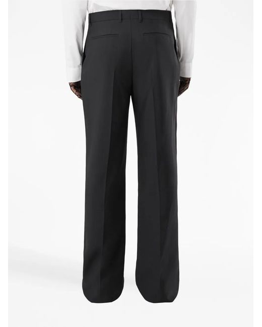 Burberry Black Tailored Woo Trousers for men