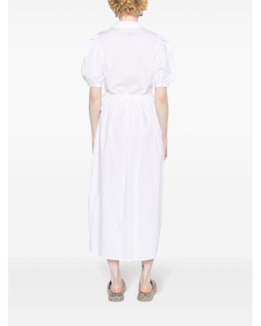 Liu Jo Poplin Shirt Midi Dress White