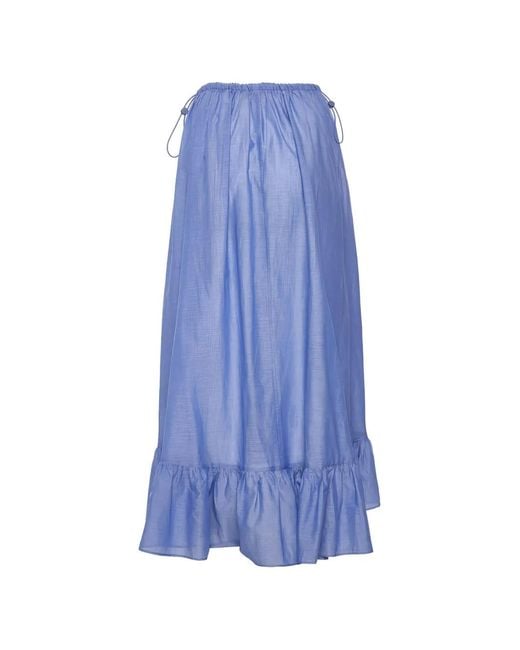 Devotion Blue Haze Ruffled Long Skirt