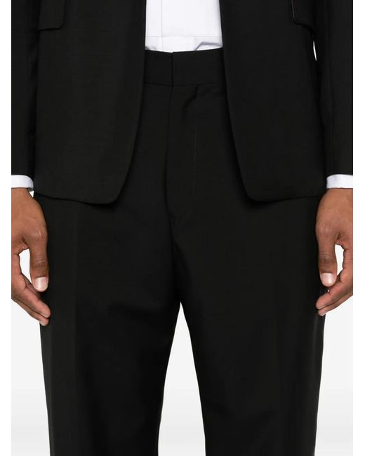 Paul Smith Black Pressed-Crease Tailored Trousers for men