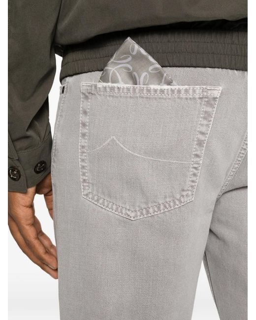 Jacob Cohen Gray Edo Straight Trousers for men