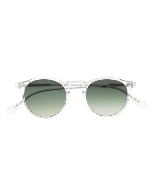 Gigi Studios Green Roy Tinted Round-Frame Glasses