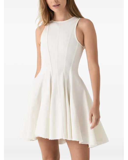 Marques'Almeida White Frayed Mini Dress