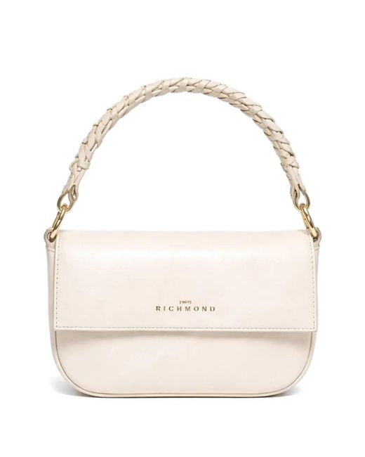 John Richmond Natural Mini Braided-Handle Shoulder Bag