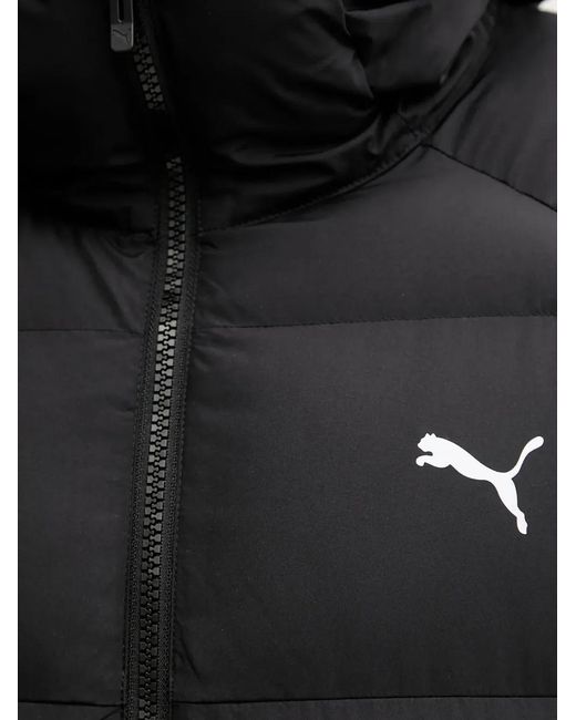 PUMA Black Hooded Logo Jacket for men