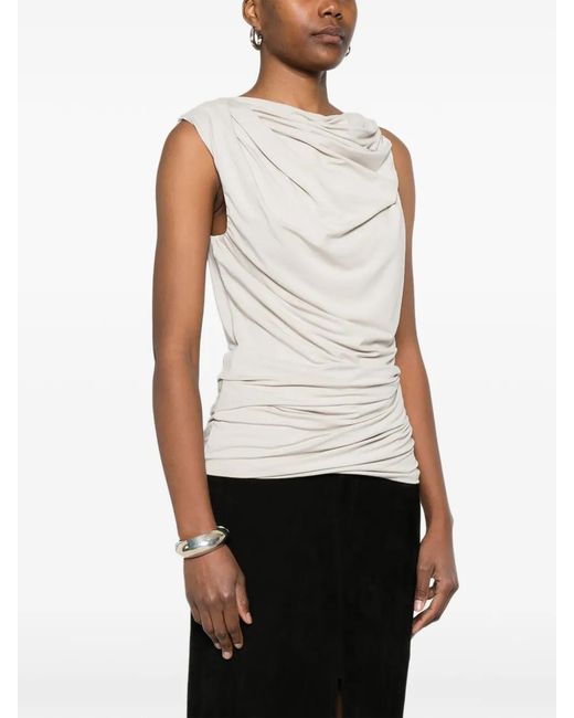 Entire studios White Drape Gathered Top