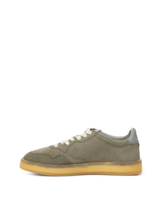Autry Green Medalist Suede Perforated Sneakers for men