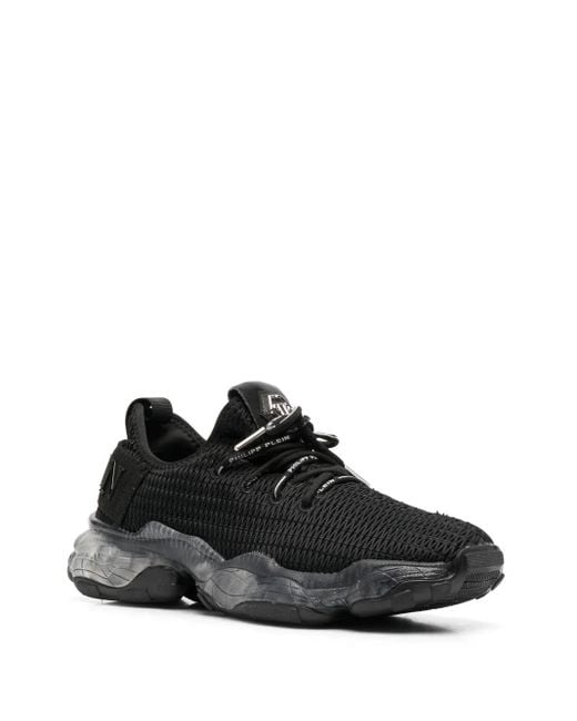 Philipp Plein Black Runner Hyper $Hock Sneakers