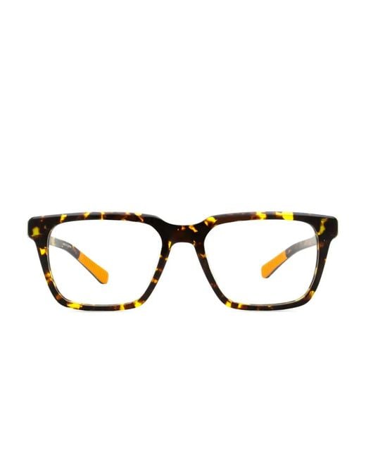 Shinola Brown Flexon Rectangle-Frame Glasses for men