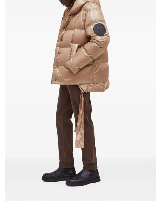 MMC Studio Brown Quilted Hooded Jacket