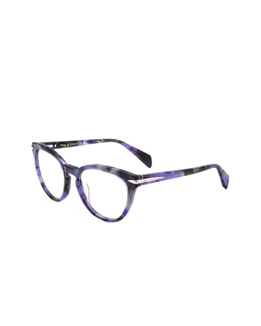 Tortoiseshell-Effect Round-Frame Glasses Rag & Bone en coloris Multicolor