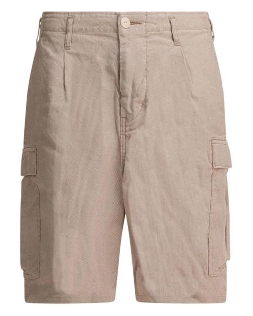 Nonnative Natural Pleated Cargo Shorts for men