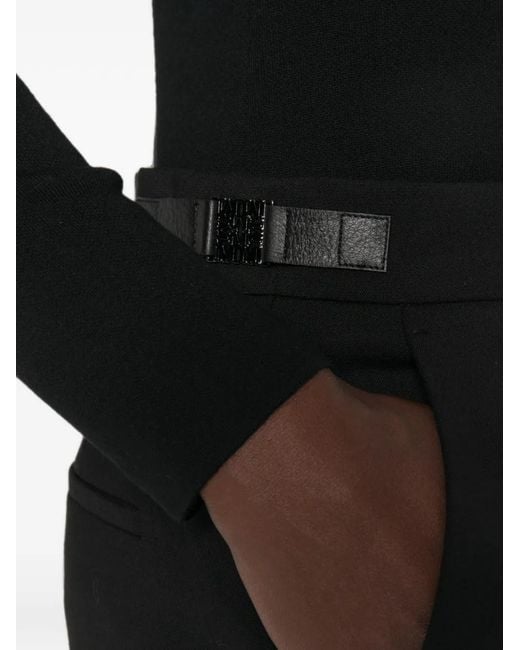 Max Mara Black Buckle-Detail Tailored Trousers