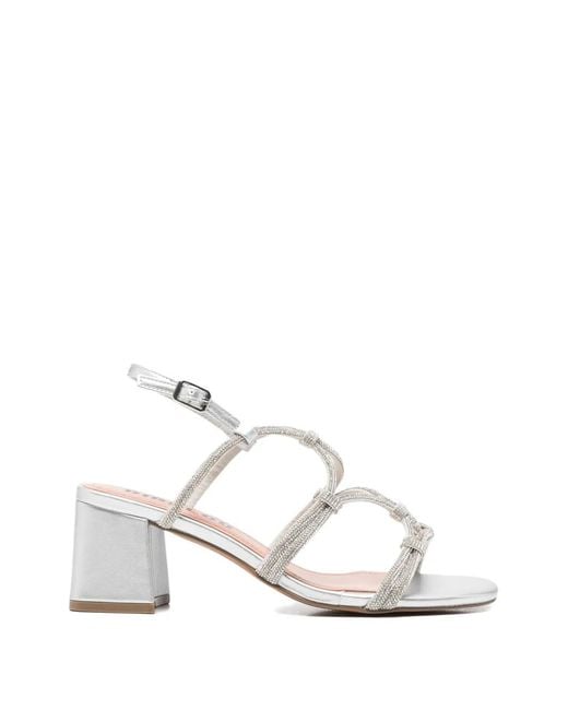 Bibi Lou White Quail Sandals