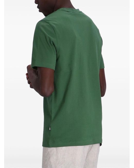 Camiseta Tiburt 354 con logo estampado Boss de hombre de color Green