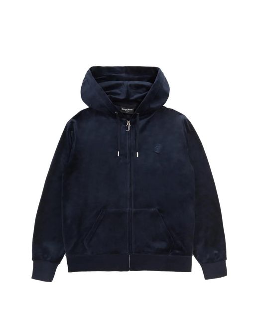 Juicy Couture Blue Oversized Velour Hoodie