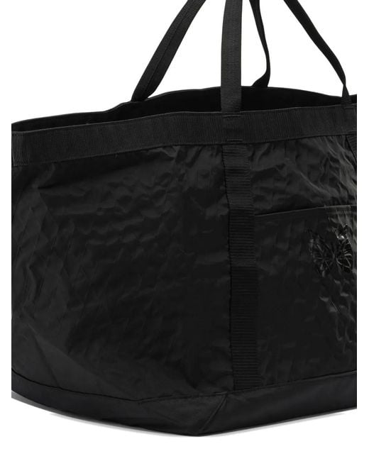 Needles Black Logo Tote Bag for men