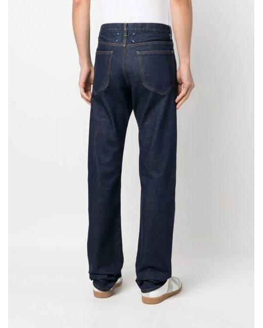 Maison Margiela Blue Mid-Rise Straight-Leg Jeans for men