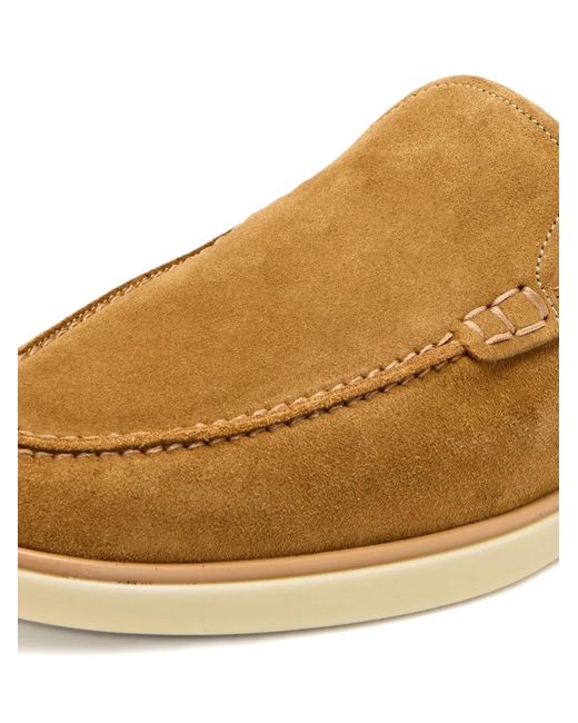 Magnanni Shoes Natural Sofia Suede Leather Loafers