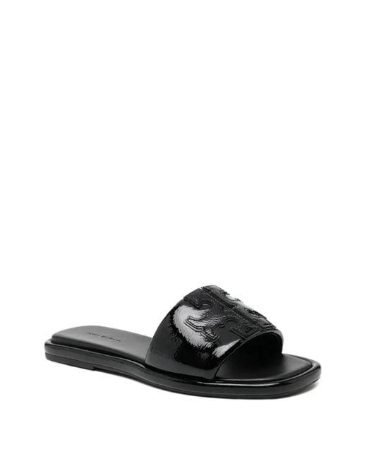 Tory Burch Black Square Toe Sandals