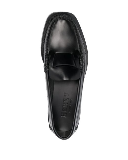 Hereu Black Sineu Leather Loafers