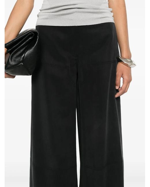 Theory Black Carpenter Wide-Leg Trousers