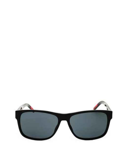 HUGO Black Rectangular-Frame Sunglasses for men