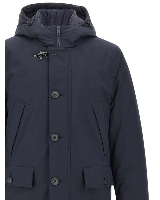 Chaqueta Con Cierre De Botón Y Capucha Fay de hombre de color Blue