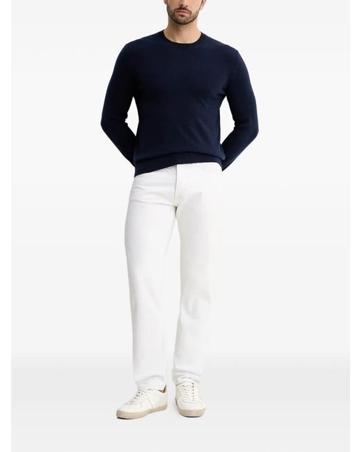 Benetton Blue Round-Neck Sweater for men