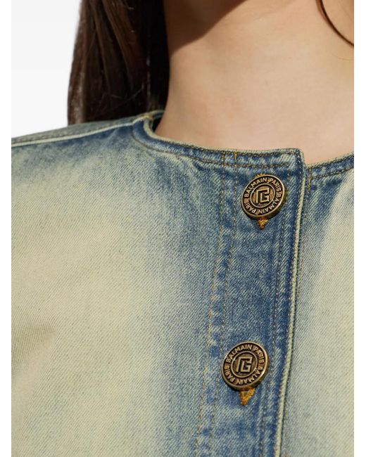Balmain Denim Jack in het Blue