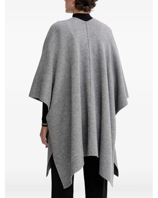 Benetton Gray Cape Drapée Réversible