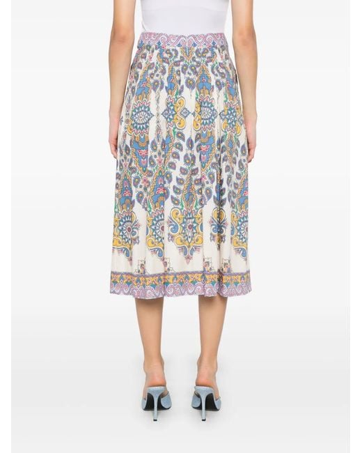Etro Blue Chic Mini Skirt For