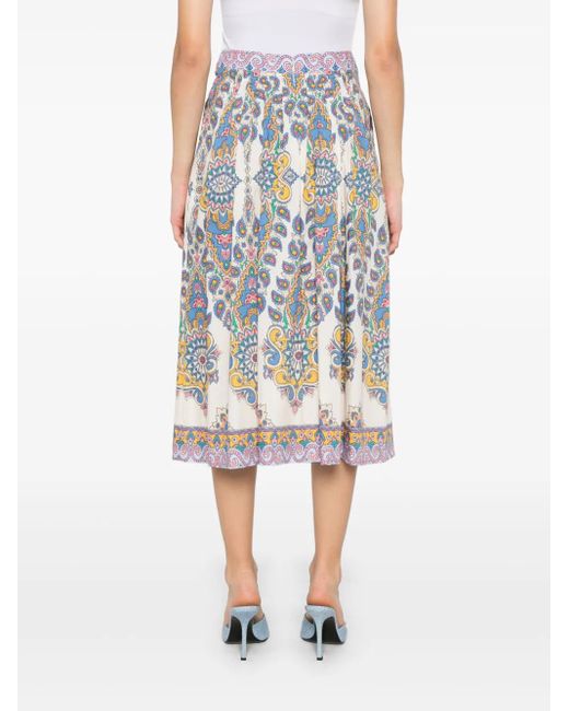 Etro Blue Chic Mini Skirt For
