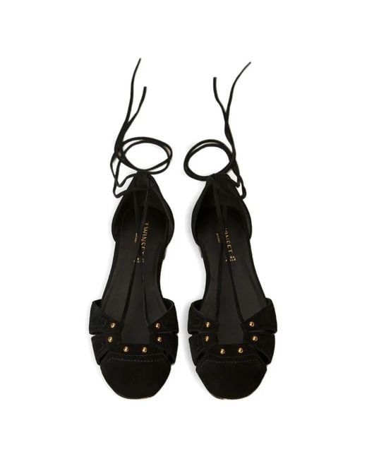 Twinset White Suede Ballet Flats