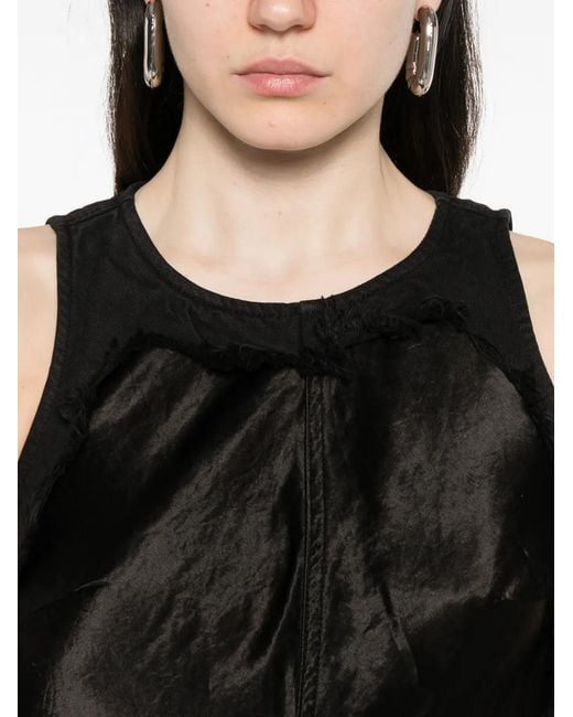 Haikure Black Frayed Midi Dress