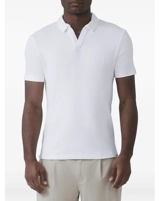 Mauvais White Ribbed-Knit T-Shirt for men