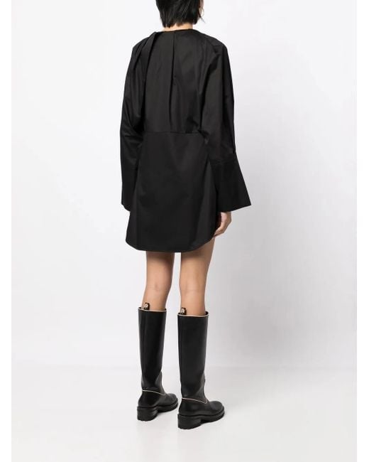 Goen.J Black Minikleid Mit Langen Ärmeln