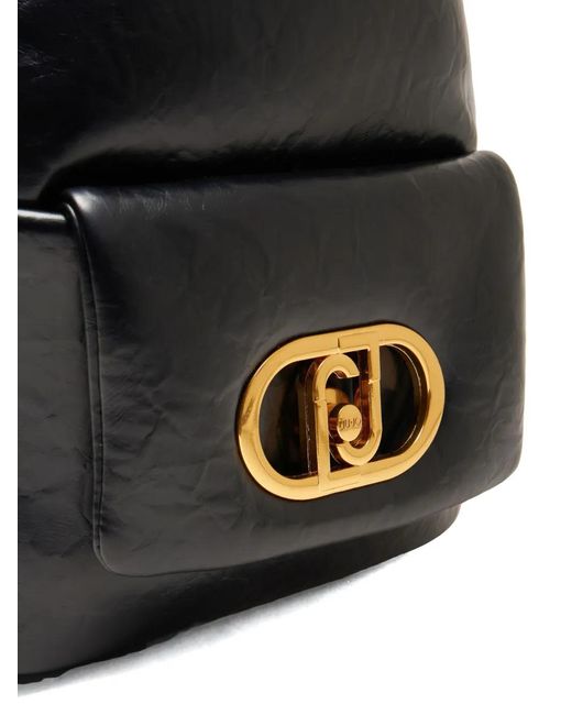 Liu Jo Black Lapuffy Rucksack