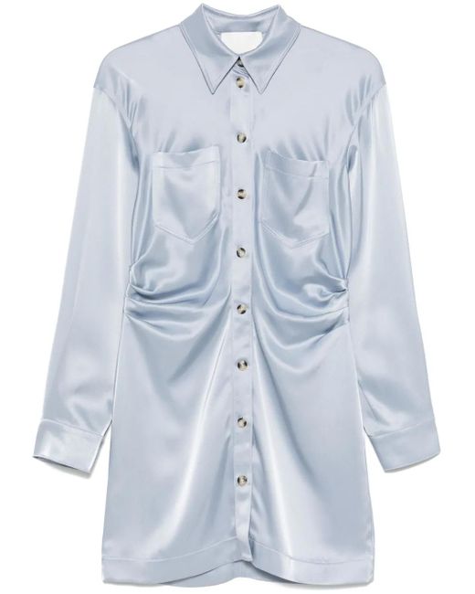 Nanushka Blue Arona Mini Dress
