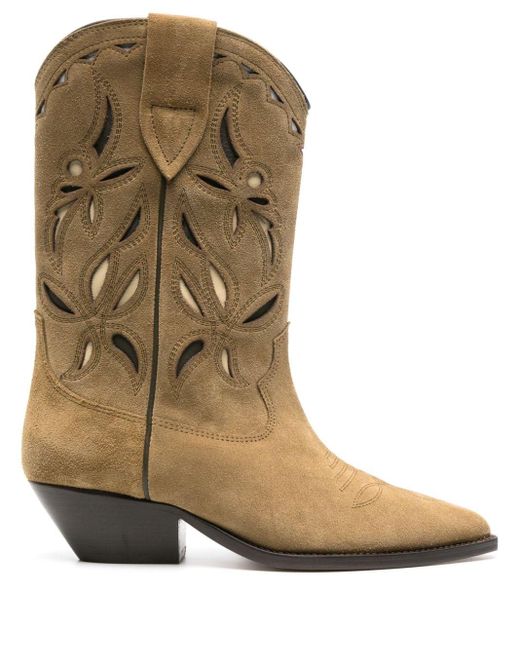 Isabel Marant Brown Duerto Suede Mid-calf Boots
