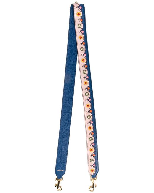 Dolce & Gabbana Studded Bag Strap in Blue | Lyst