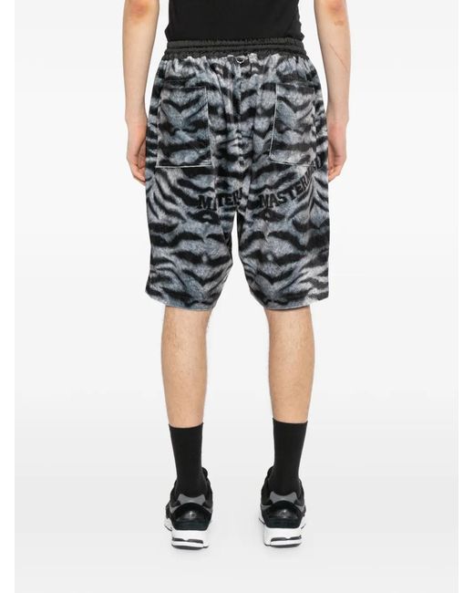 MASTERMIND WORLD Black Tiger-Print Shorts for men