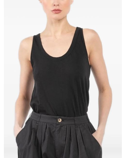 Velvet Black Scoop-Neck Tank Top