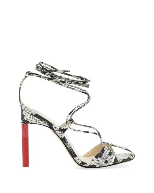 The Attico Metallic Adele Strappy Sandals