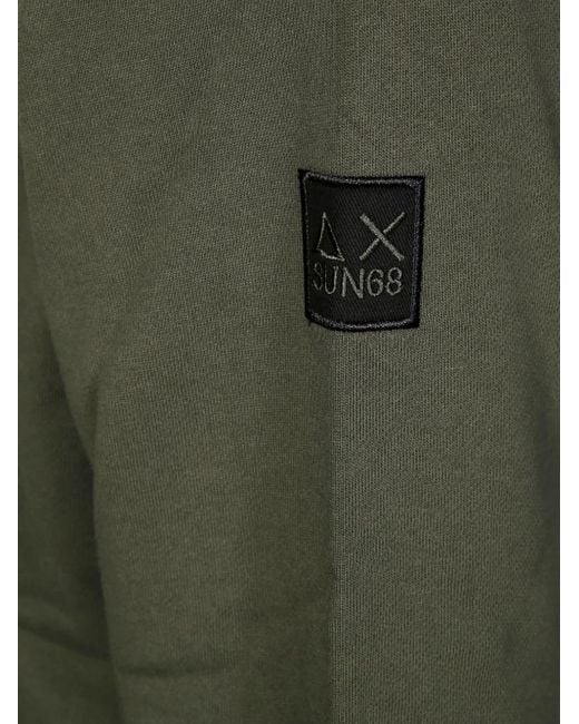 Sun 68 Green Hooded Bomber Jacket for men