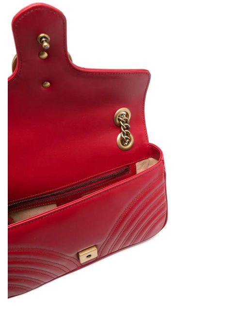 Gucci Gg Marmont Kleine Schoudertas in het Red