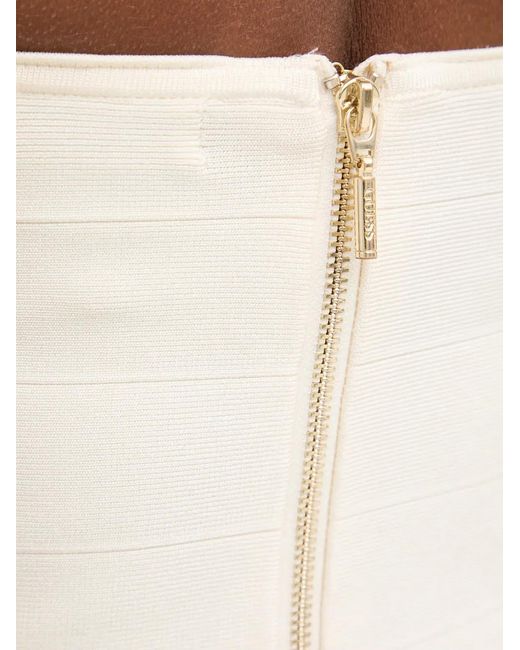 Guess White Cowl-Neck Mini Dress