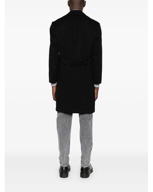 Kiton Jas Met Dubbele Rij Knopen in het Black voor heren