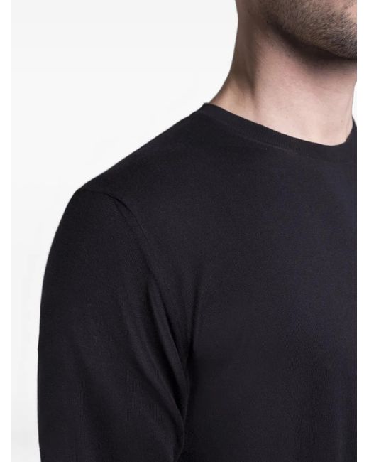 Moorer Blue Orvieto-Si5 Cotton Crew Neck Sweater for men