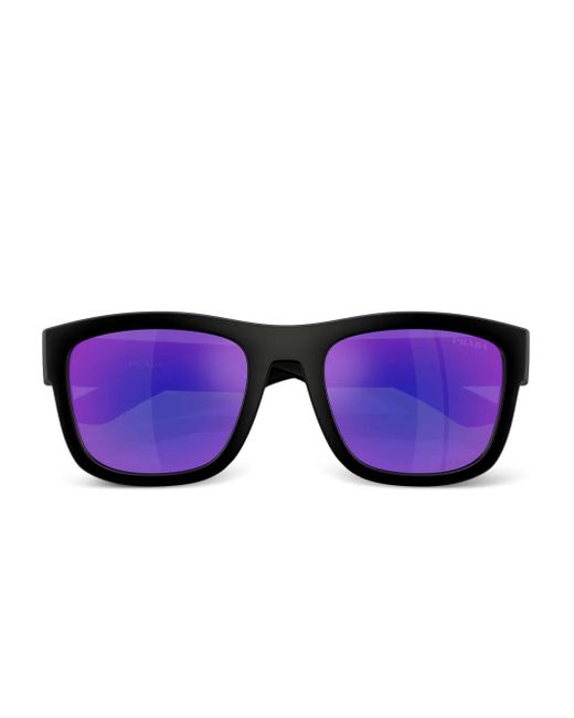 Prada Linea Rossa Blue Square-Frame Sunglasses for men